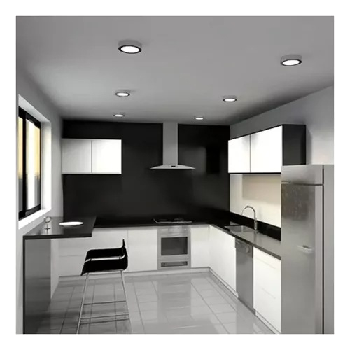 Plafon Panel Led 6w Para Aplicar Color Platil Candil