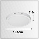 Panel Led 12 W Plafón Redondo Luz Cálida O Fría