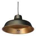 Lampara Colgante De Techo Tipo Industrial Negro Con Cobre