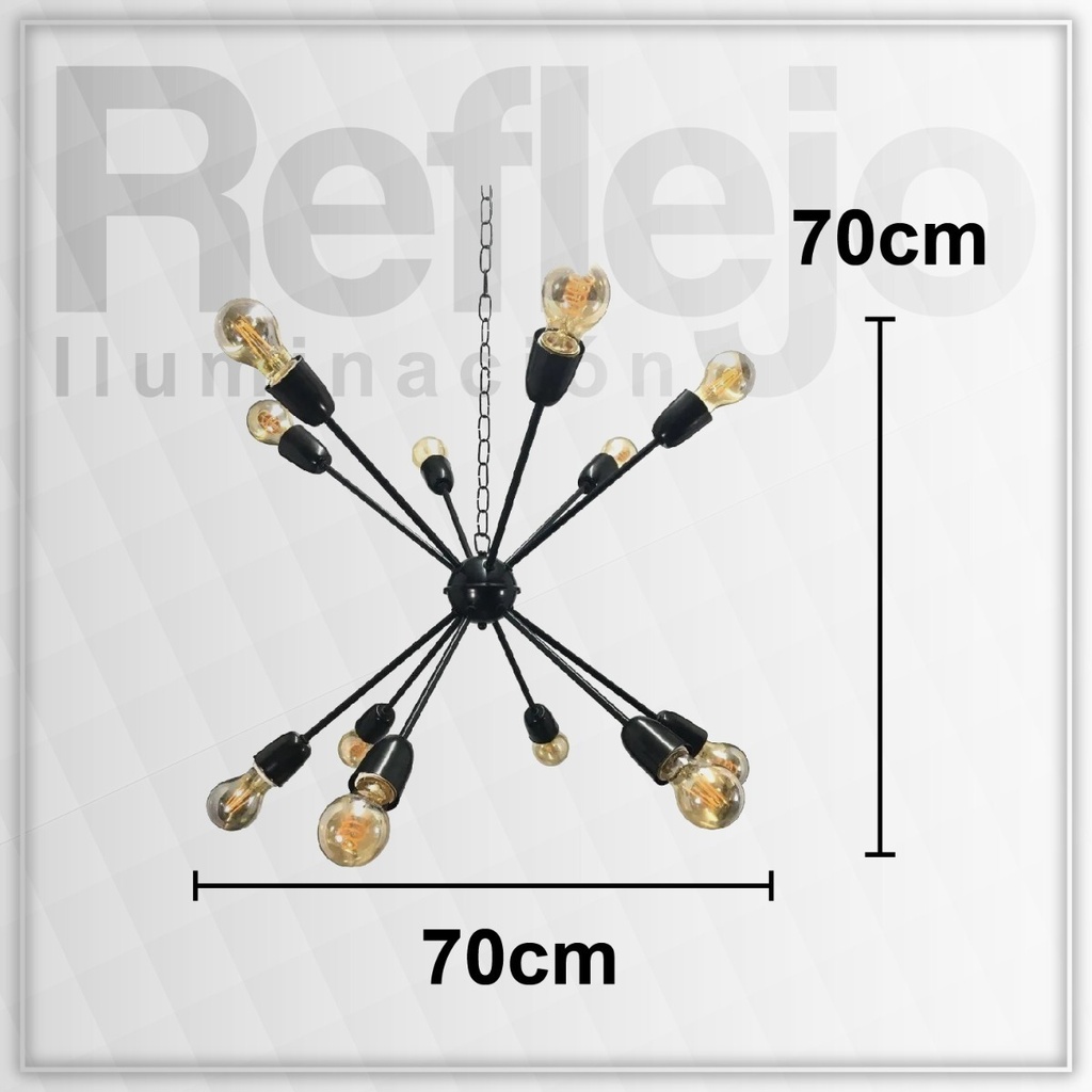 Colgante araña explosión 12 luces