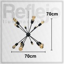 Colgante araña explosión 12 luces