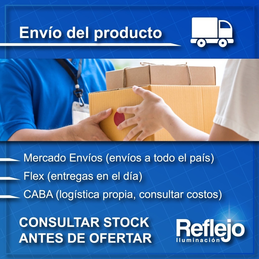 Plafon rectangular 3 luces para AR111 Led