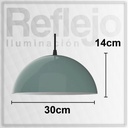 Lampara Colgante Semiesfera Aluminio 30cm