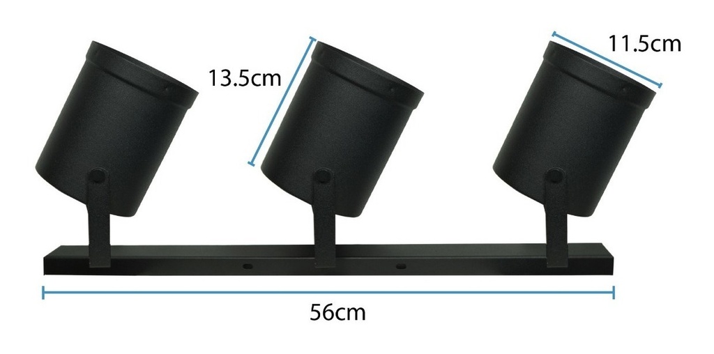 Lampara Aplique Pared O Techo Barral 3 Luces Tipo Teatro 