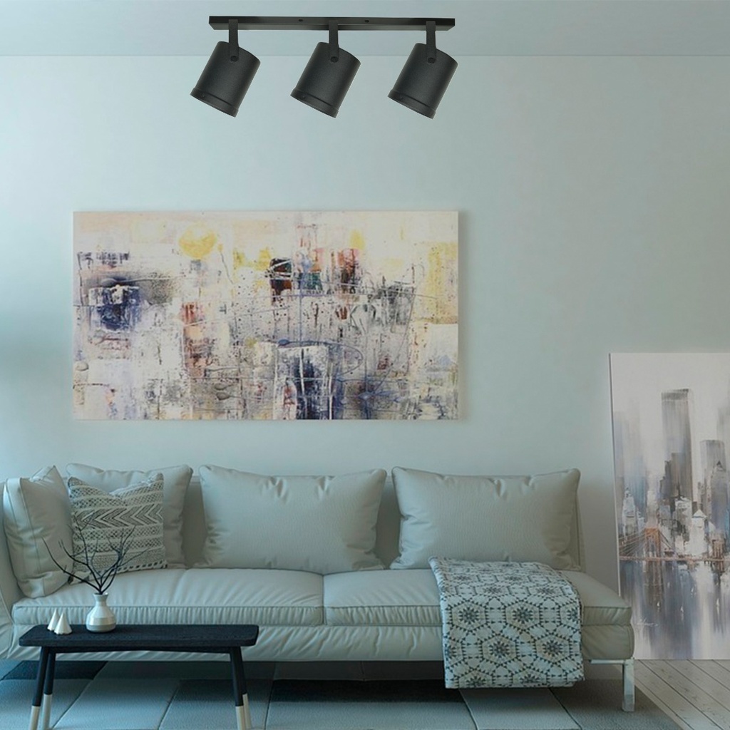 Lampara Aplique Pared O Techo Barral 3 Luces Tipo Teatro 