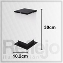 Farola De Piso Exterior 30cm Cuadrada Para Jardín Apto Led