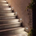 Spot Embutir Escalera Piso Aluminio Acero Cuadrado Candil