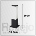 Farola De Piso Exterior 50cm Cuadrada Para Jardín Apto Led