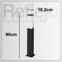 Farola De Piso Exterior 90cm Cuadrada Para Jardín Apto Led