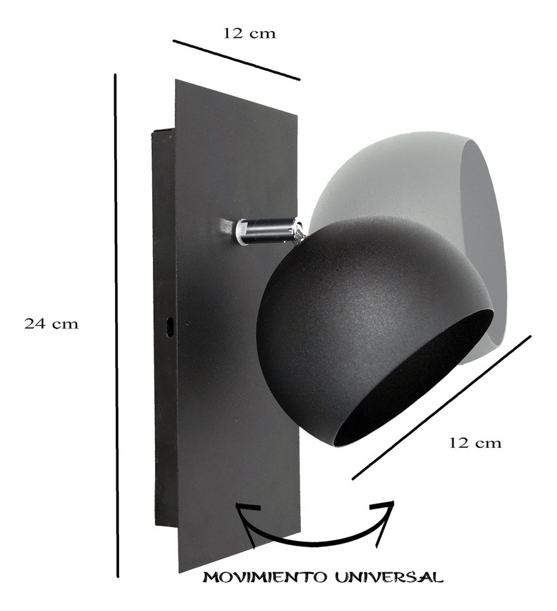 Lampara De Pared Moderno Para Dicro Led Gu10 Blanco O Negro