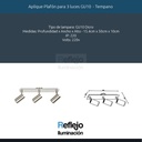 Aplique Platil Movil Candil Tempano 3 Luces Apto Led