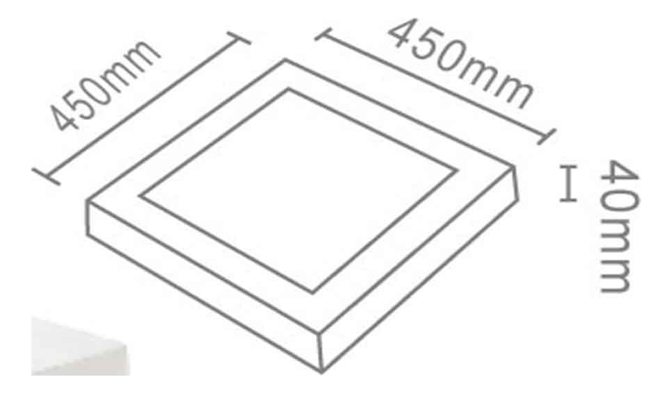 Plafon Led 36w Aplicar Luz Blanco Calido Y Frio 45x45 Candil