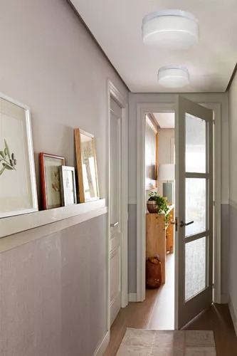 Plafon copa escolar de vidrio recto de 25 cm