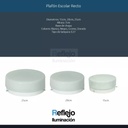 Plafon copa escolar de vidrio recto de 25 cm