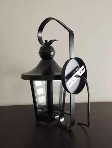 Aplique Farol Hexagonal con menzula negro