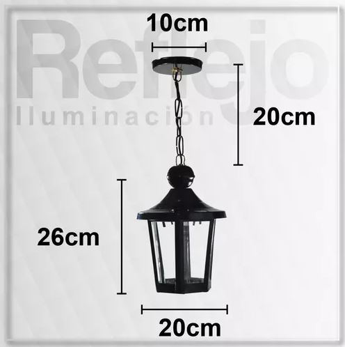 Farol hexagonal colgante