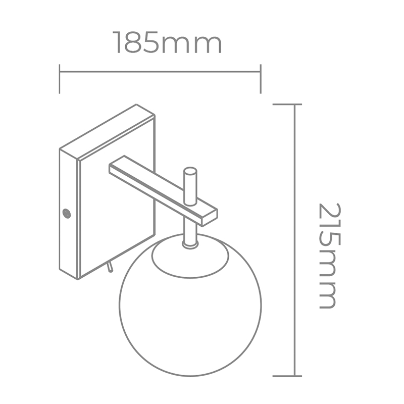 Aplique Fiore Globo opal mate