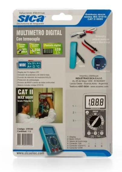 Multimetro con Termocupla