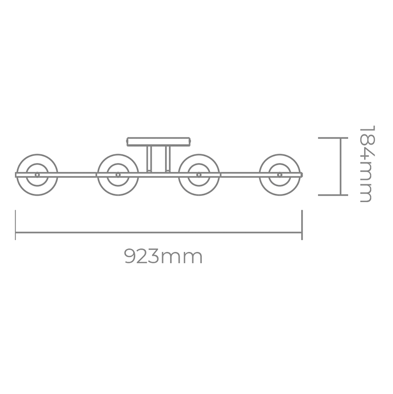 Aplique Fiore Globo opal mate