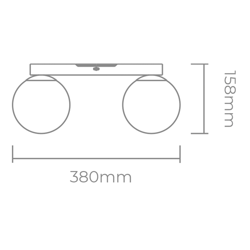 Aplique Fiore Globo opal mate