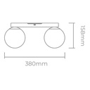 Aplique Fiore Globo opal mate