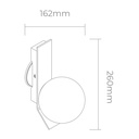 Aplique Sensei 2 luces Globo opal mate