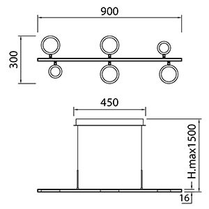 Colgante Pope LED 3000K Dimerizable