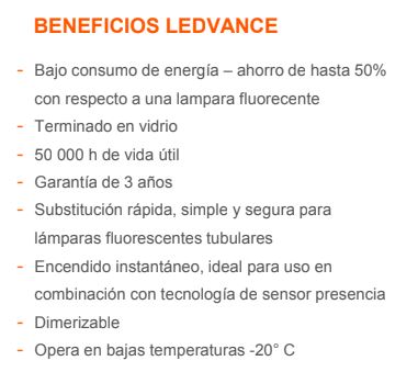 Tubo Led T5 56cm 7.5w G5 3000K LedAdvance