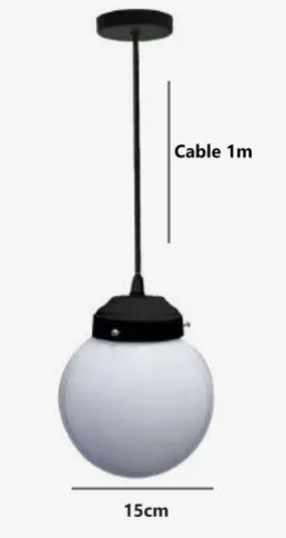 Colgante Globo de vidrio Opal 15 cm