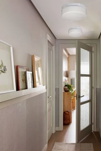 Plafón copa escolar de vidrio recto 20cm