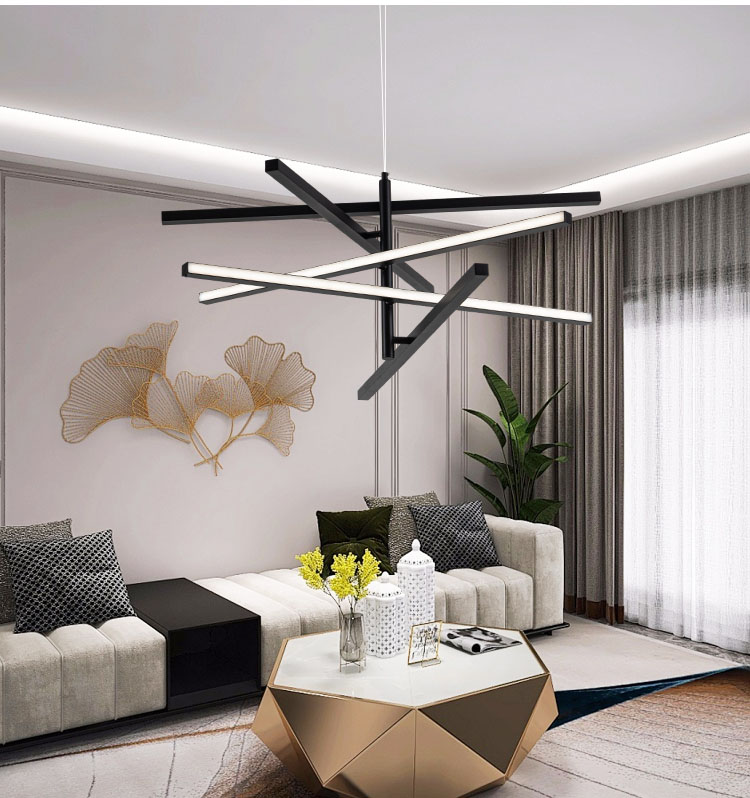 Colgante con luz LED integrado, barrales regulables