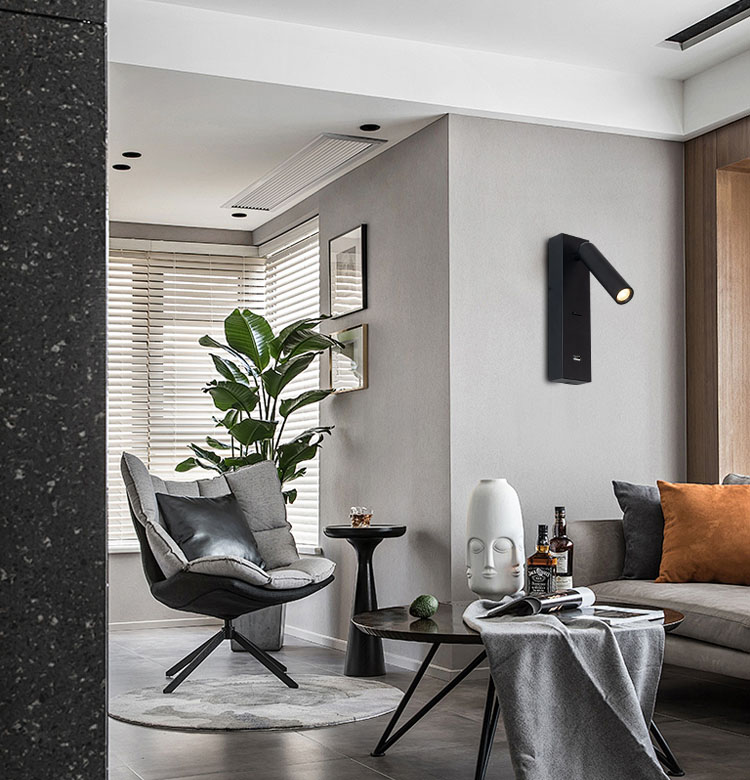 Aplique de luz led integrado con base carga inalámbrica