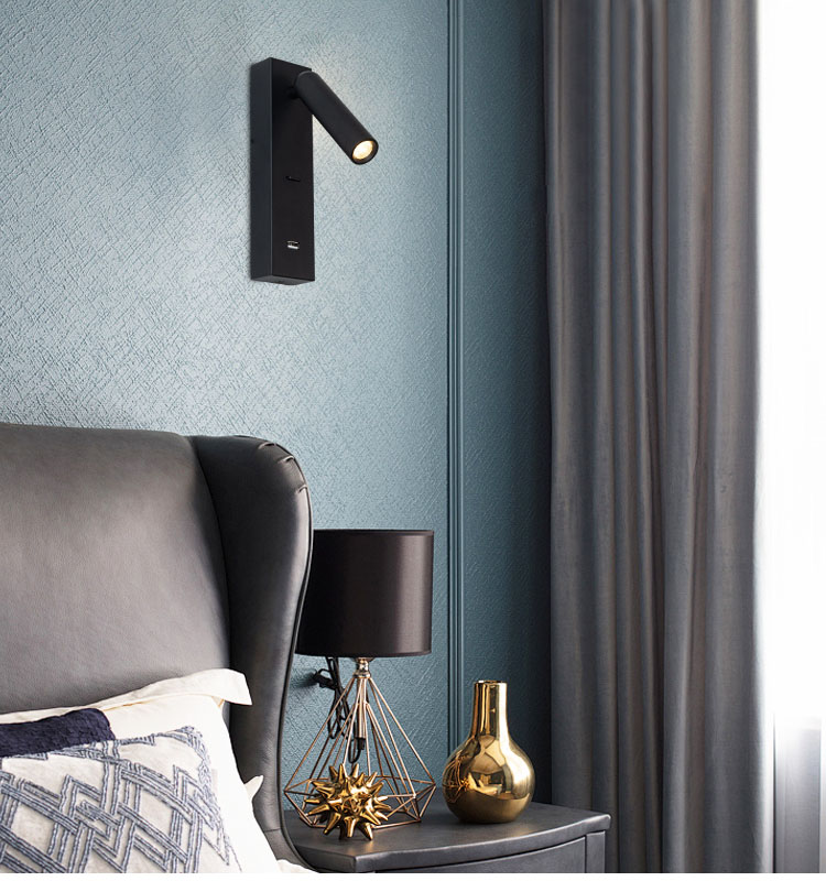 Aplique de luz led integrado con base carga inalámbrica