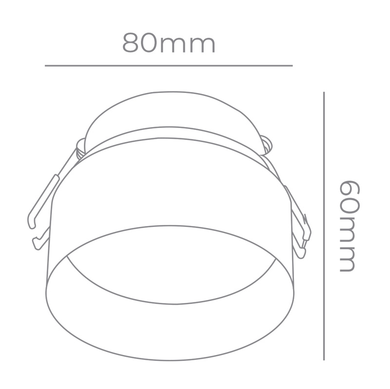 Embutido circular fijo para  dicroica GU10