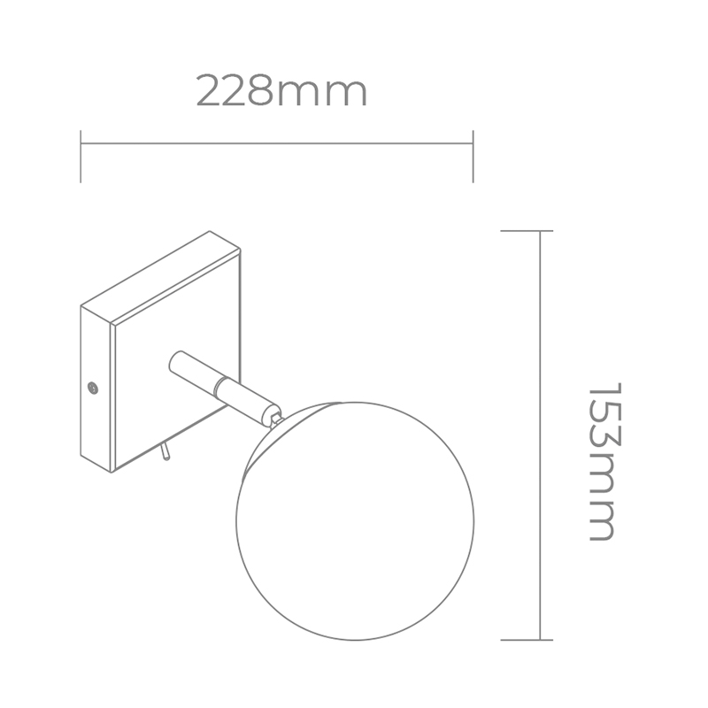 Aplique Fiore Globo opal mate