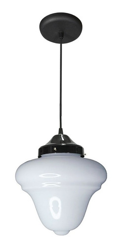 Colgante ferroviario de vidrio opal mediano