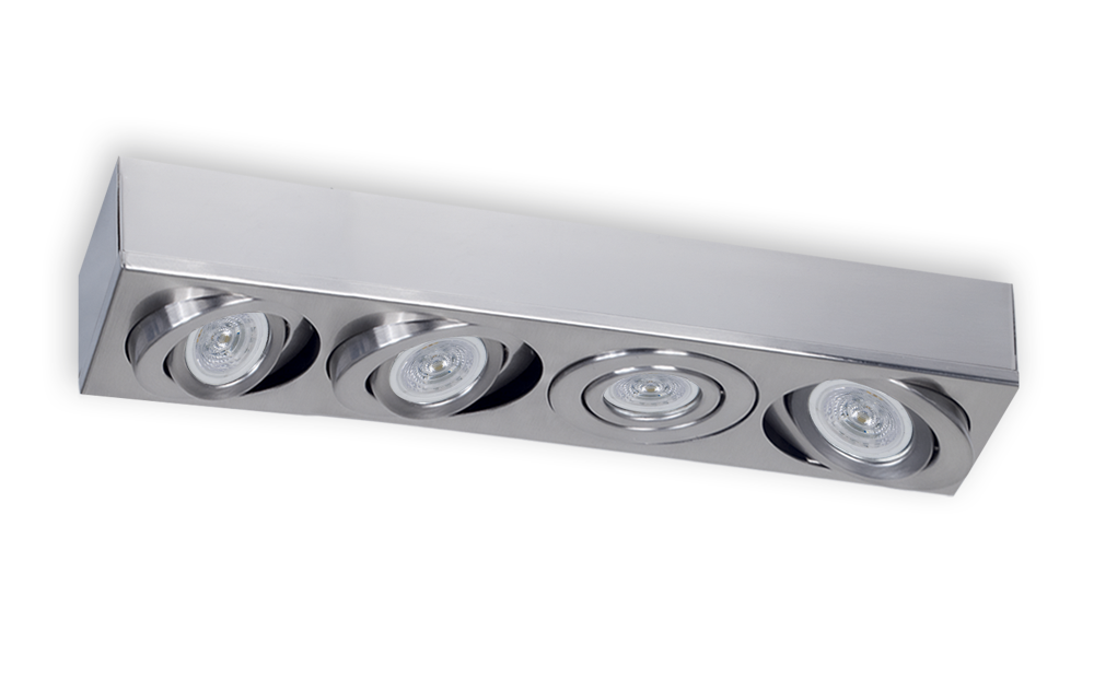 Plafon rectangular 4 luces para Dicro Led