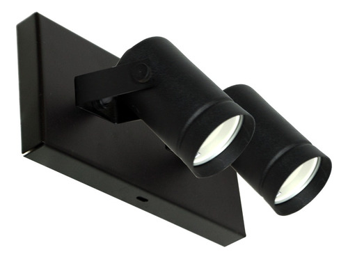 Aplique dicro 2 luces cabezal cilíndrico