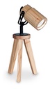 Velador trípode cabezal GU10 madera paraíso