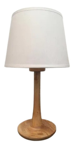 Velador madera paraíso pantalla de lino