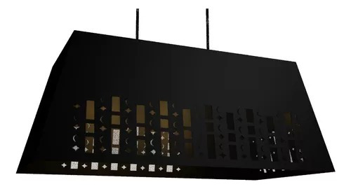 Colgante rectangular lunas y estrellas 2 luces