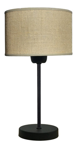 VELADOR NEGRO CON PANTALLA ARPILLERA