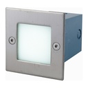 Spot Embutir Escalera Piso Aluminio Acero Cuadrado Candil