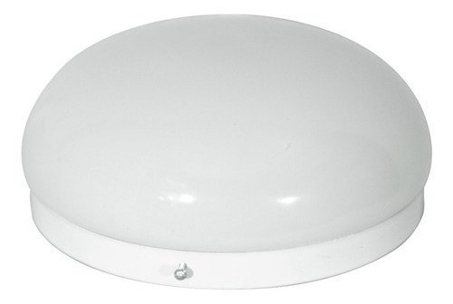 Plafón Con Copa Boina De Vidrio Ovalado Opal De 20 Cm