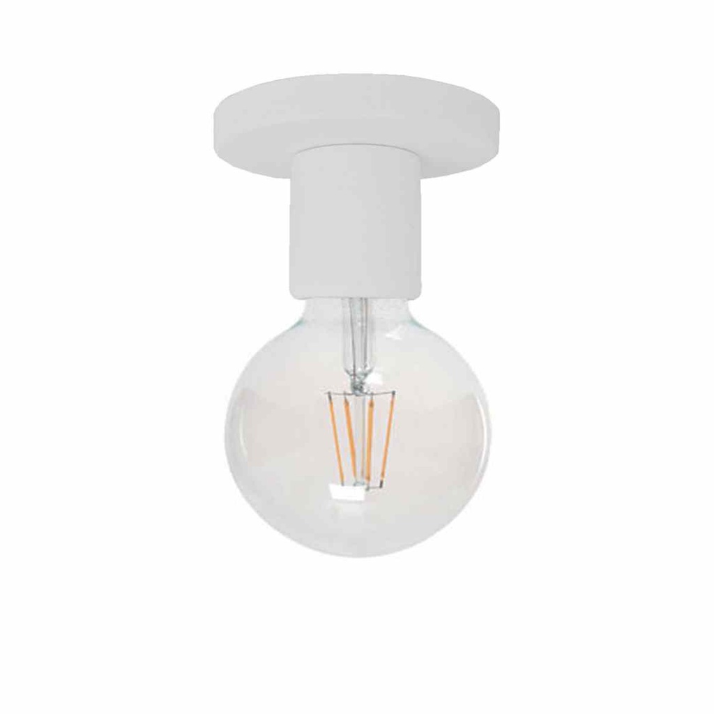Plafon Aplique blanco texturado Led E27 77mm