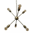 Colgante explosión 6 luces Dorado