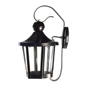 Aplique Farol Hexagonal con menzula negro