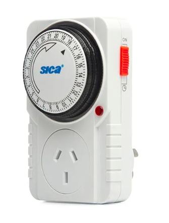 Reloj Programador a levas c/ficha y toma