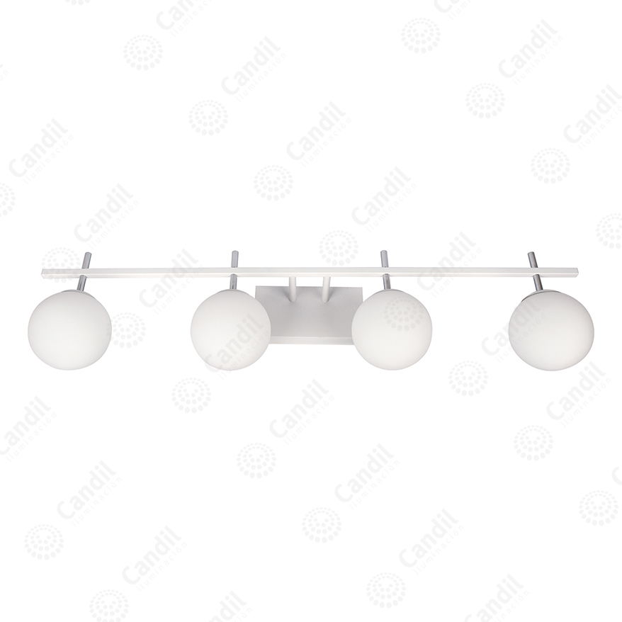 Aplique Fiore 4 luces Globo opal mate