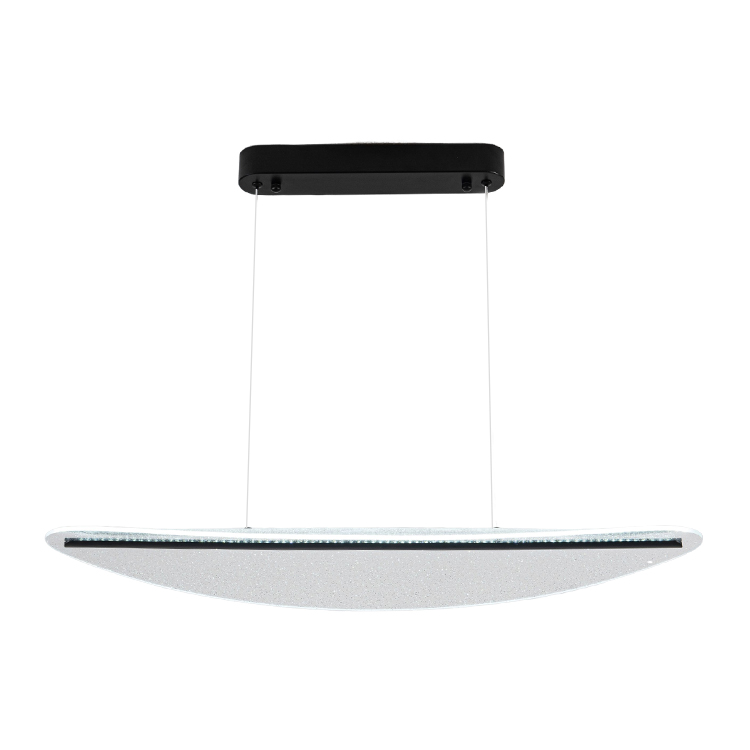 Colgante con luz LED integrada, con difusor acrilico transparente.